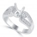 0.60 Ct Round Cut Diamond Semi Mounting Engagement Ring